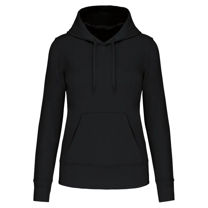 Umweltfreundliches Kapuzensweatshirt für Damen Black