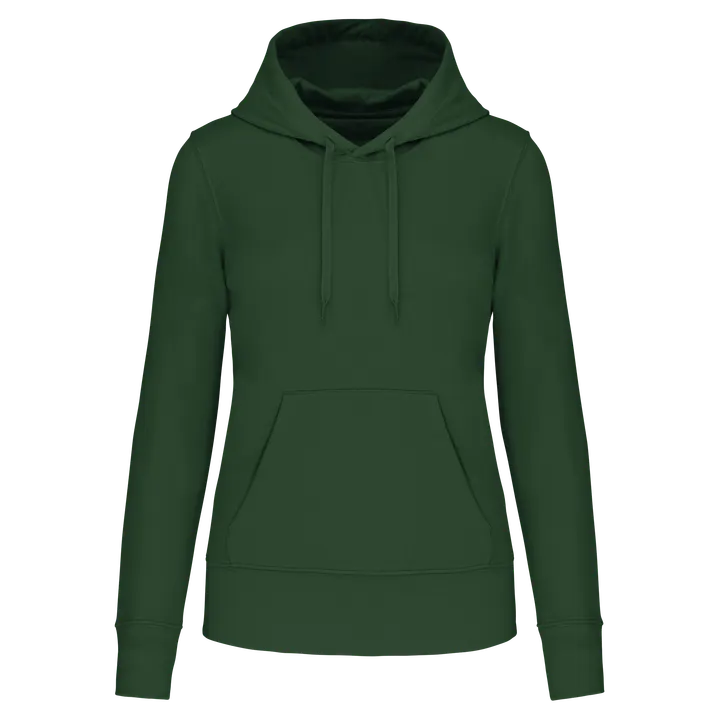 Umweltfreundliches Kapuzensweatshirt für Damen Forest Green