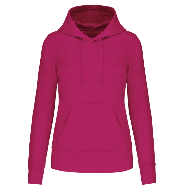 Umweltfreundliches Kapuzensweatshirt für Damen Fuchsia