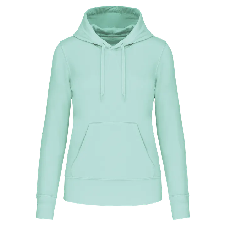 Umweltfreundliches Kapuzensweatshirt für Damen Ice Mint