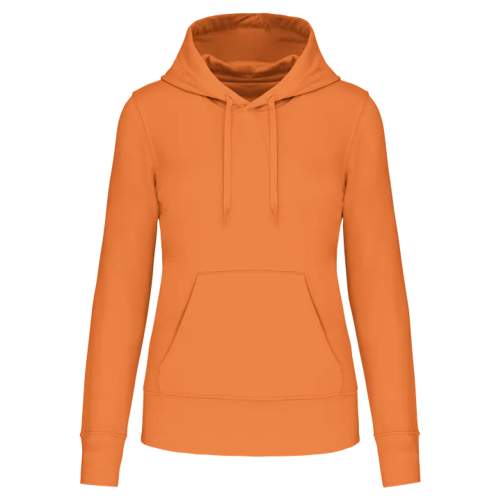 Umweltfreundliches Kapuzensweatshirt für Damen Light Orange