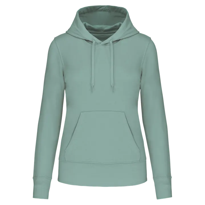 Umweltfreundliches Kapuzensweatshirt für Damen Sage