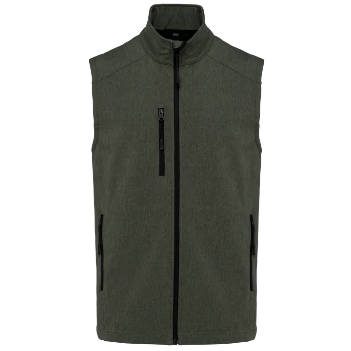 Herren Softshell Bodywärmer Marl Green