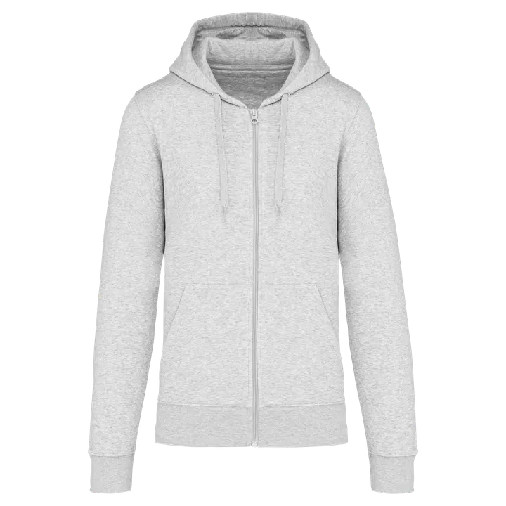 Umweltfreundliches Kapuzensweatshirt mit Reißverschluss Herren Ash Heather