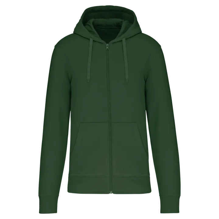 Umweltfreundliches Kapuzensweatshirt mit Reißverschluss Herren Forest Green