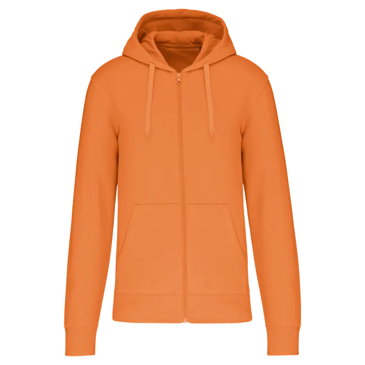 Umweltfreundliches Kapuzensweatshirt mit Reißverschluss Herren Light Orange