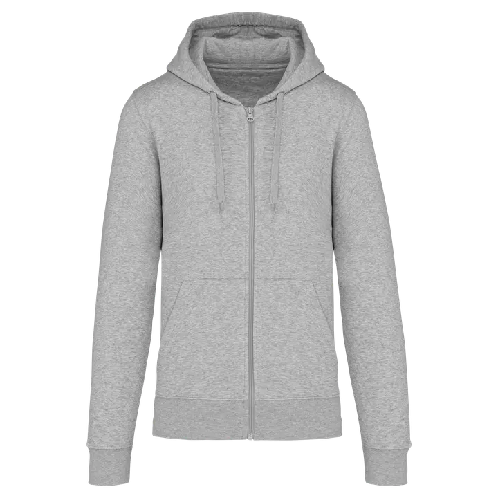 Umweltfreundliches Kapuzensweatshirt mit Reißverschluss Herren Oxford Grey