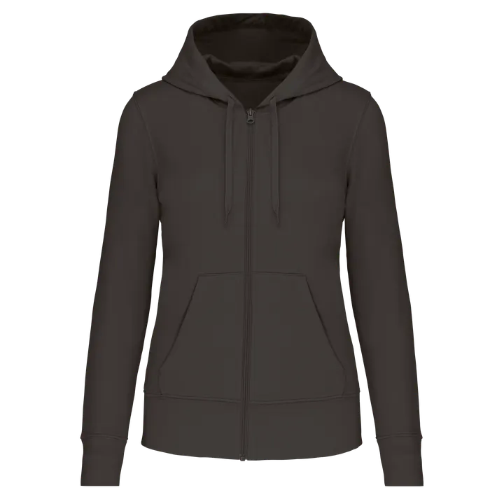 Umweltfreundliches Kapuzensweatshirt mit Reißverschluss Damen Dark Grey
