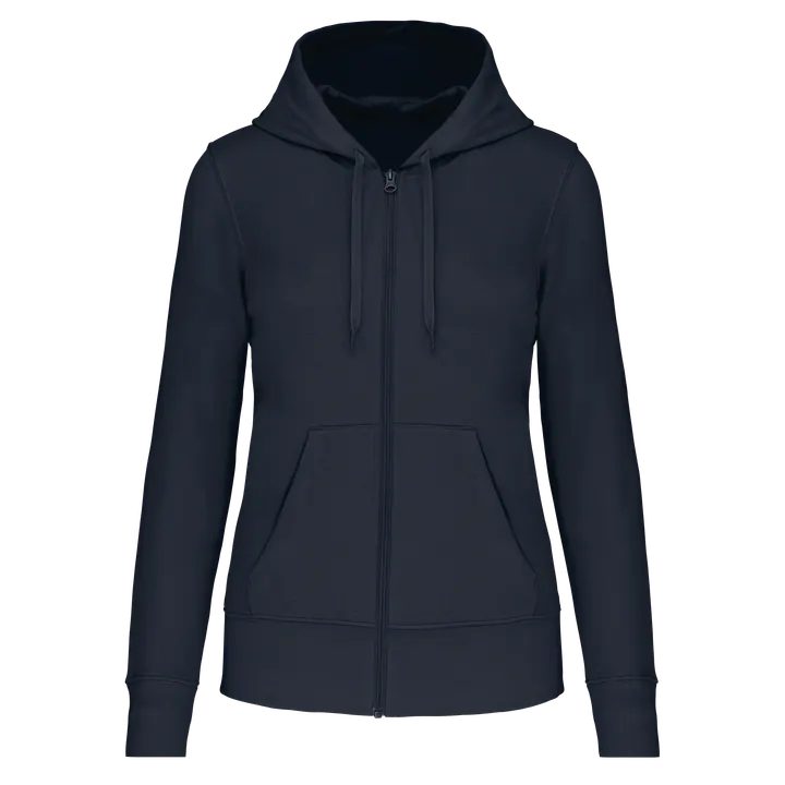 Umweltfreundliches Kapuzensweatshirt mit Reißverschluss Damen Navy