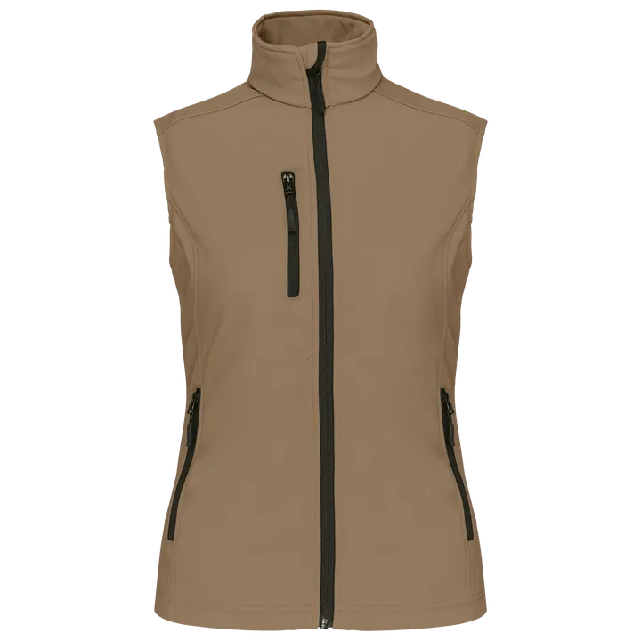 Damen Softshell Bodywärmer Camel