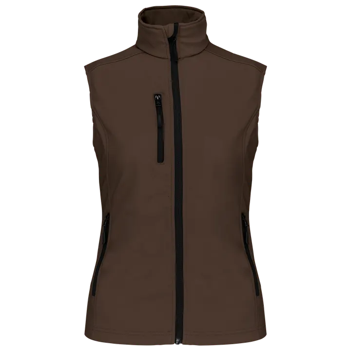 Damen Softshell Bodywärmer Chocolate
