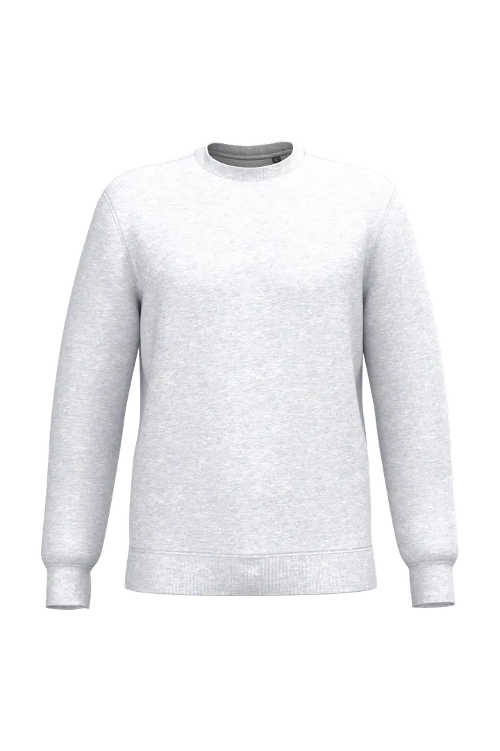 Recyceltes Unisex-Sweatshirt mit Rundhalsausschnitt Ash Heather