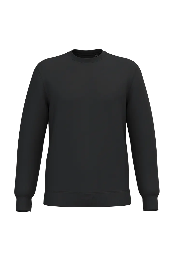 Recyceltes Unisex-Sweatshirt mit Rundhalsausschnitt Black