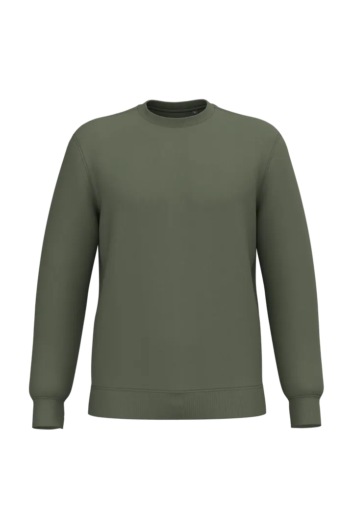 Recyceltes Unisex-Sweatshirt mit Rundhalsausschnitt Caper Green