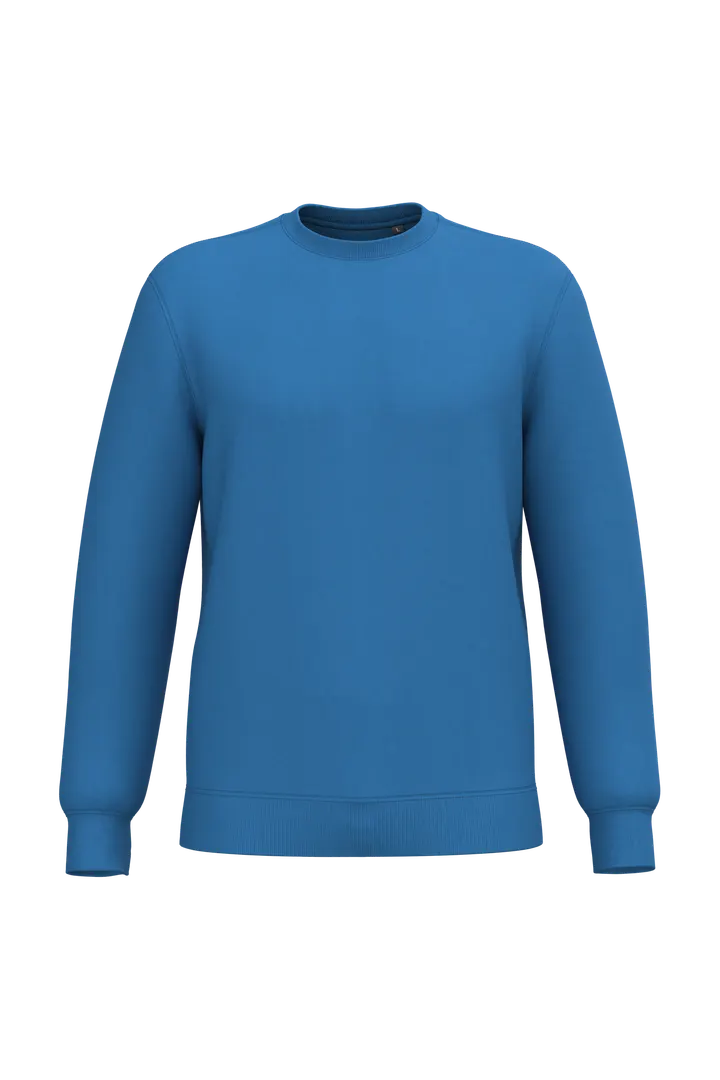 Recyceltes Unisex-Sweatshirt mit Rundhalsausschnitt Light Royal Blue