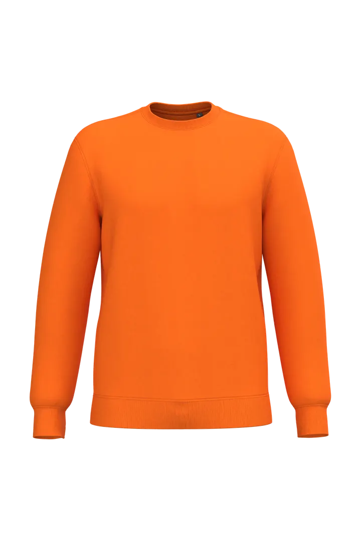 Recyceltes Unisex-Sweatshirt mit Rundhalsausschnitt Orange