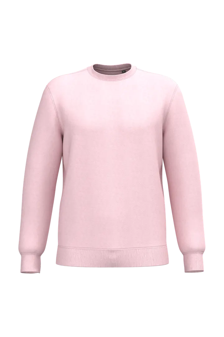 Recyceltes Unisex-Sweatshirt mit Rundhalsausschnitt Pale Pink