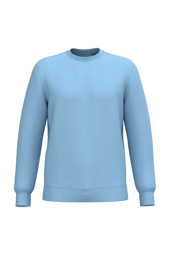 Recyceltes Unisex-Sweatshirt mit Rundhalsausschnitt Sky Blue