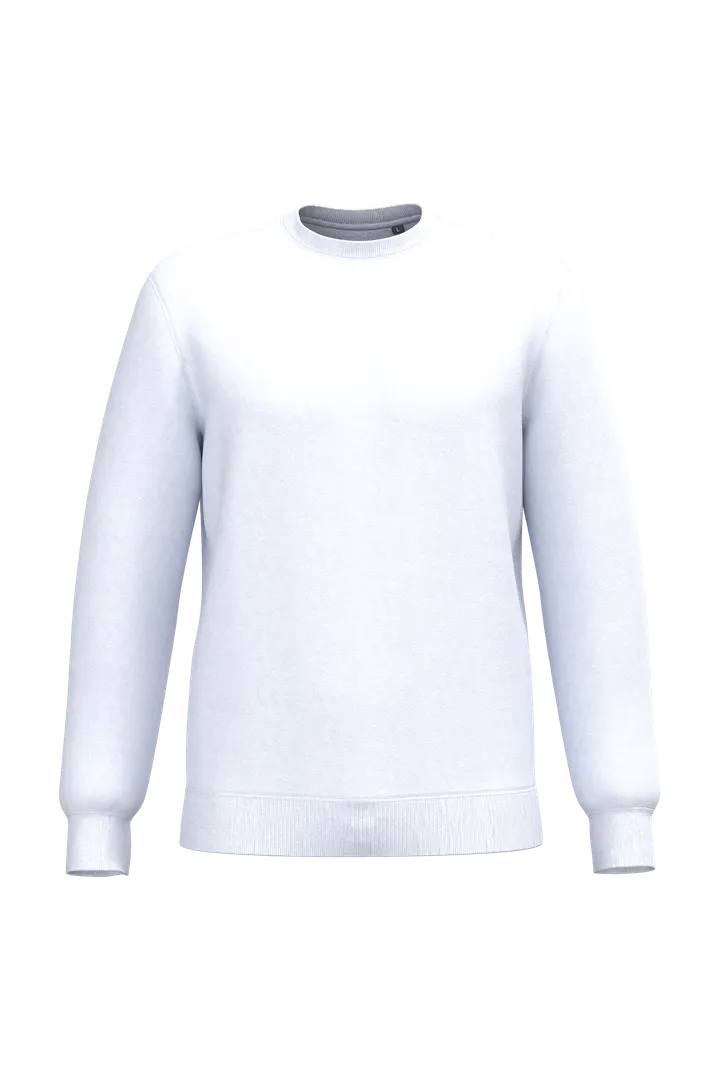 Recyceltes Unisex-Sweatshirt mit Rundhalsausschnitt White