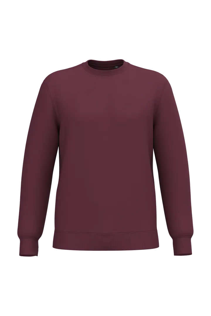 Recyceltes Unisex-Sweatshirt mit Rundhalsausschnitt Wine