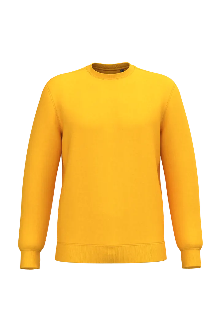 Recyceltes Unisex-Sweatshirt mit Rundhalsausschnitt Yellow