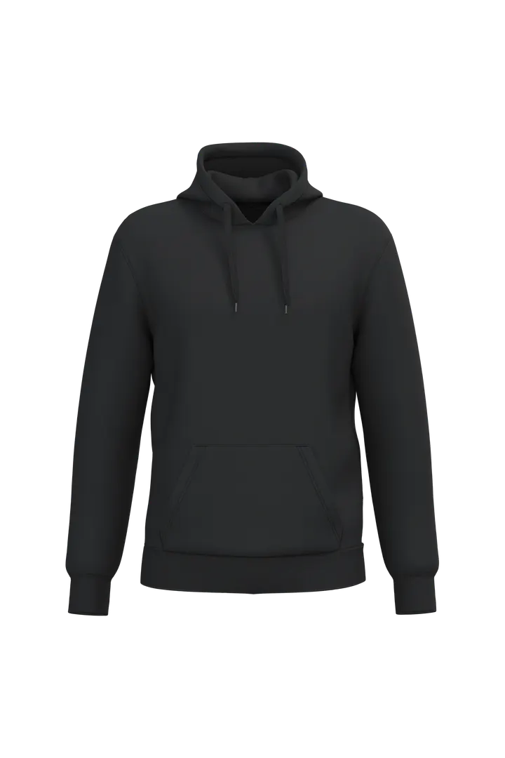 Sweat-shirt recyclé à capuche unisexe Black