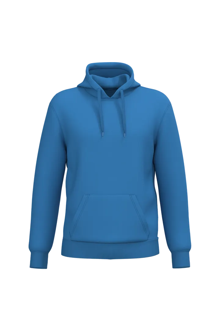 Sweat-shirt recyclé à capuche unisexe Light Royal Blue