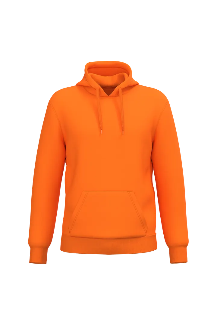 Sweat-shirt recyclé à capuche unisexe Orange