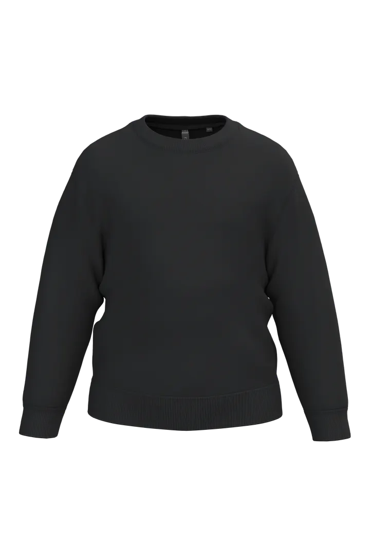 Sweat-shirt recyclé col rond enfant Black