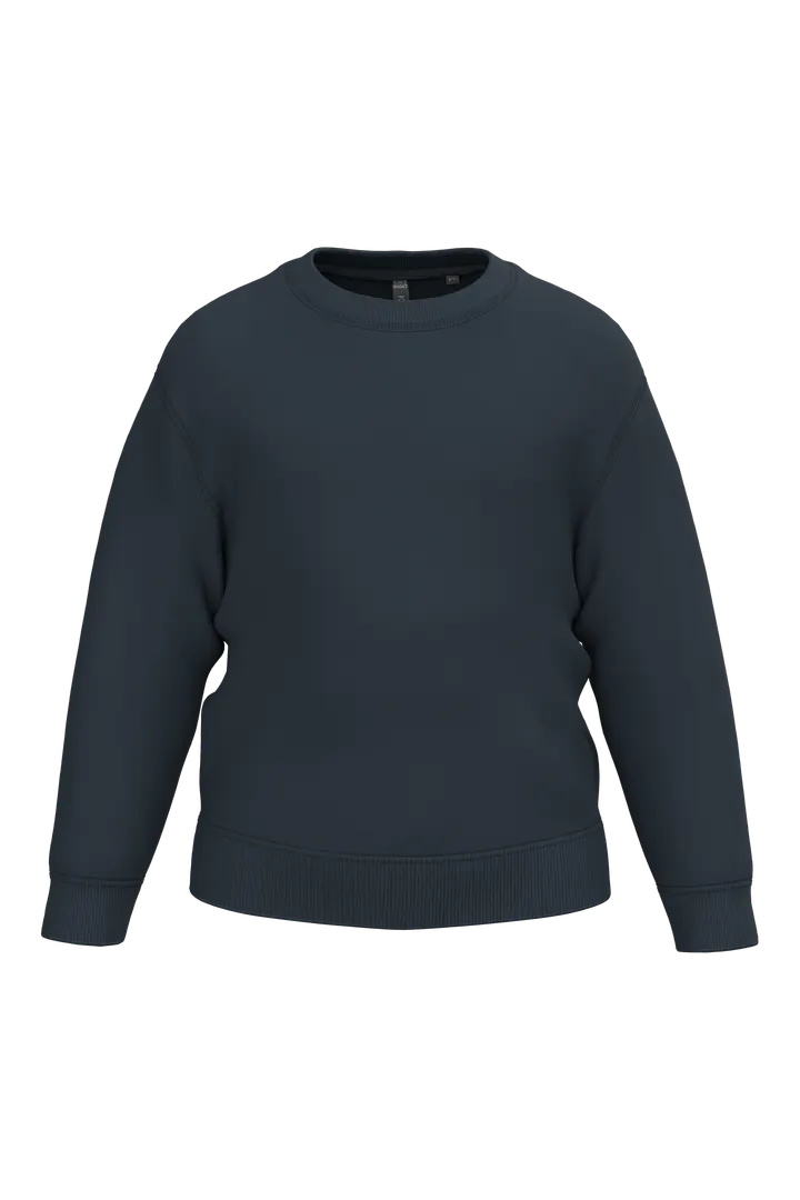 Sweat-shirt recyclé col rond enfant Navy