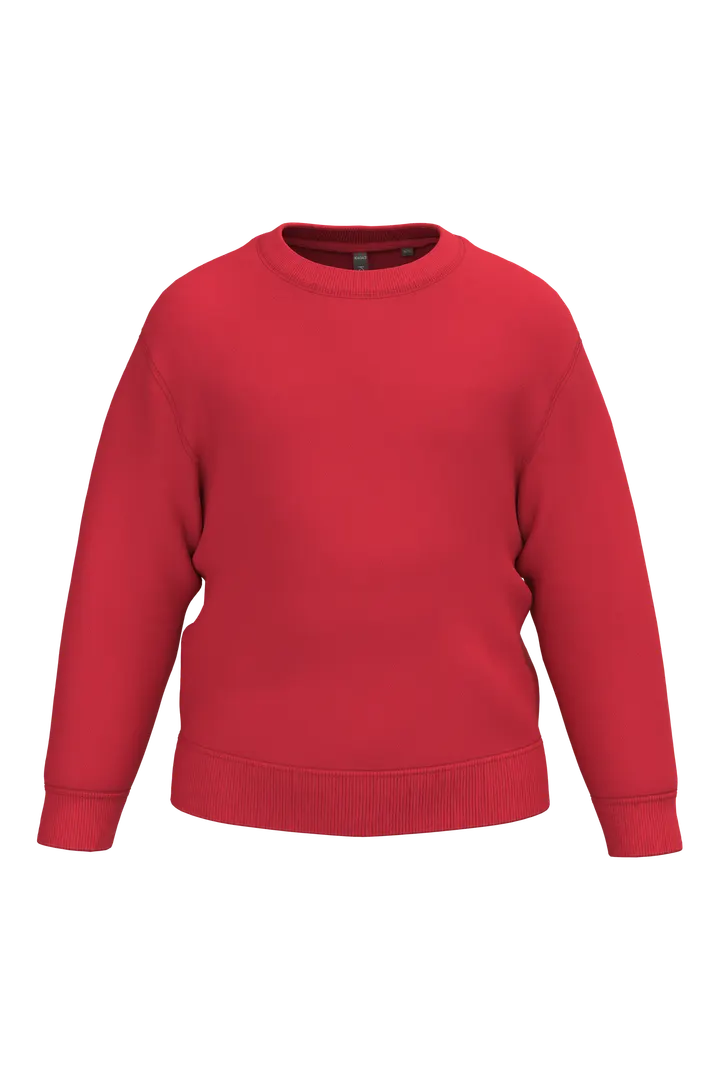 Sweat-shirt recyclé col rond enfant Red