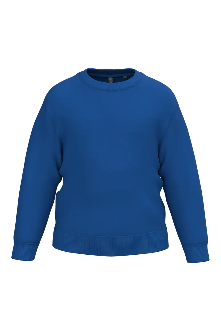 Sweat-shirt recyclé col rond enfant Royal Blue