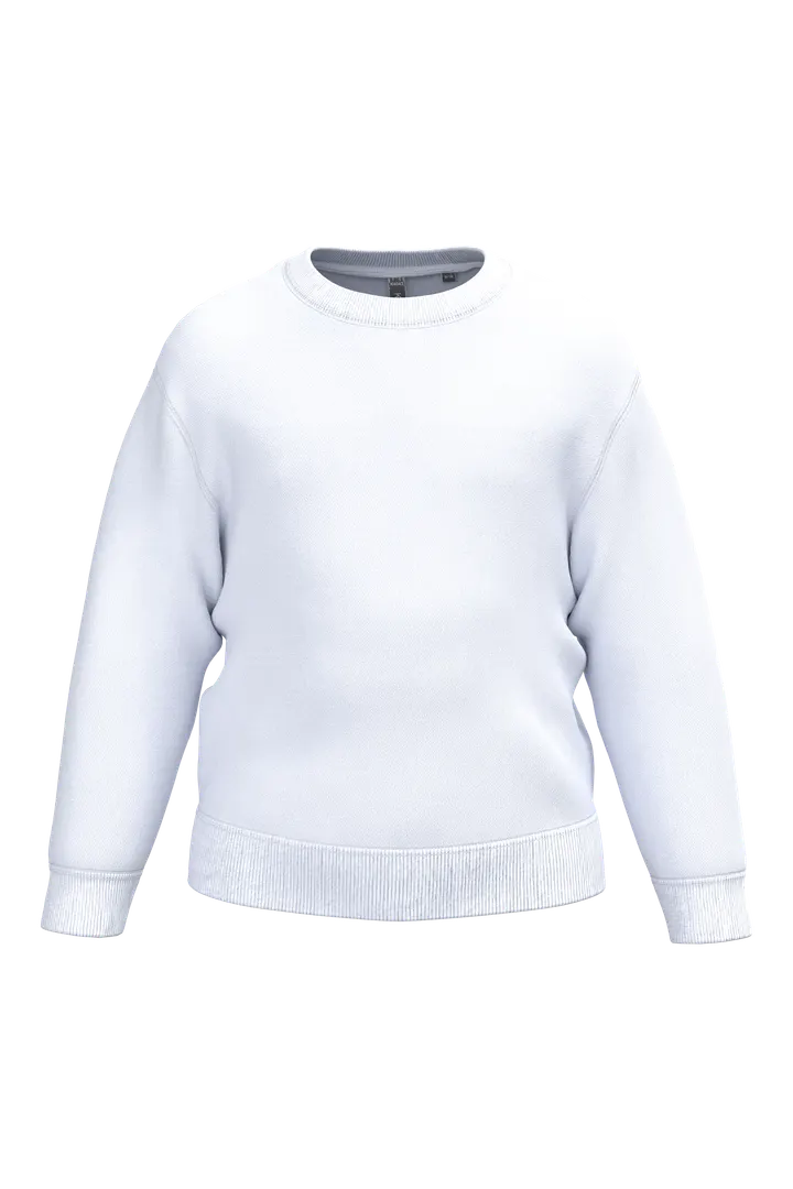 Sweat-shirt recyclé col rond enfant White