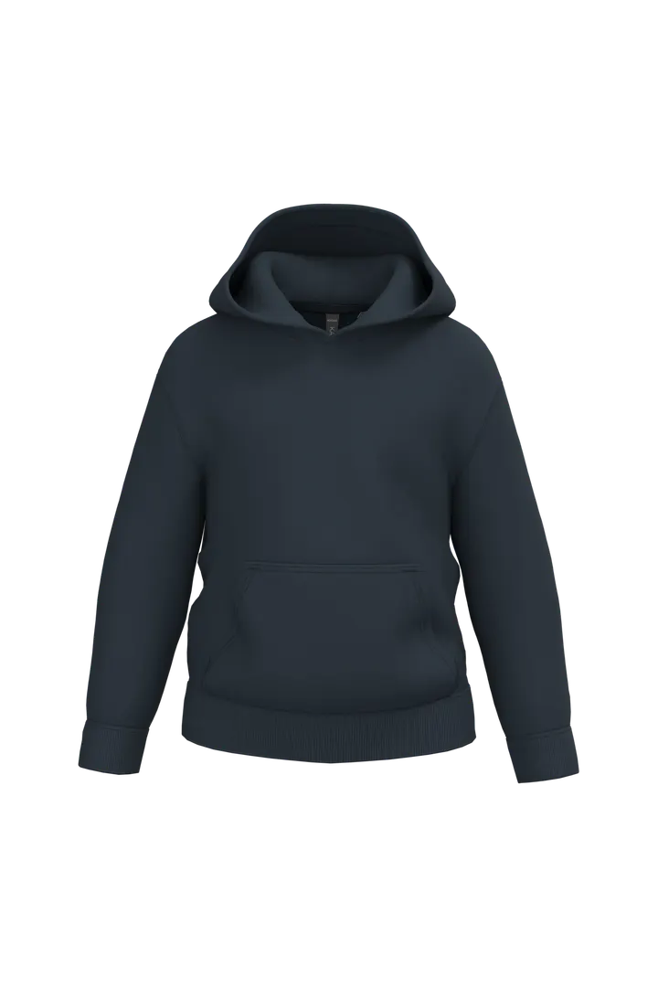 Recyceltes Kapuzensweatshirt für Kinder Navy
