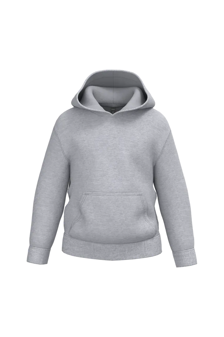 Recyceltes Kapuzensweatshirt für Kinder Oxford Grey