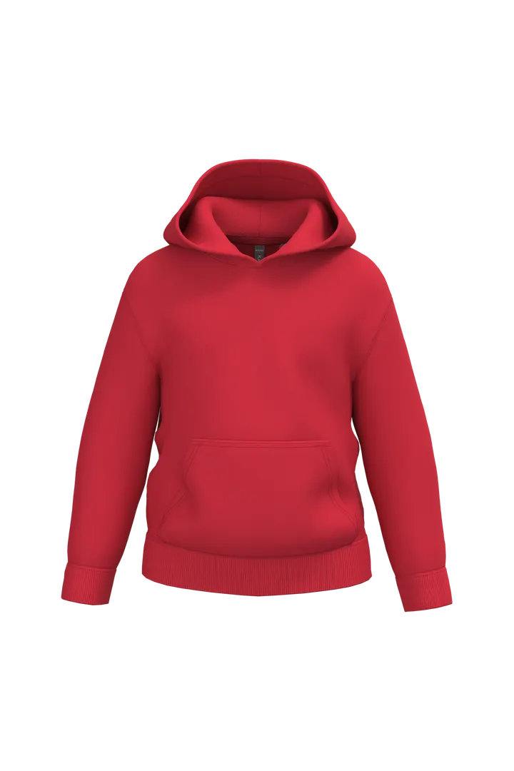 Recyceltes Kapuzensweatshirt für Kinder Red