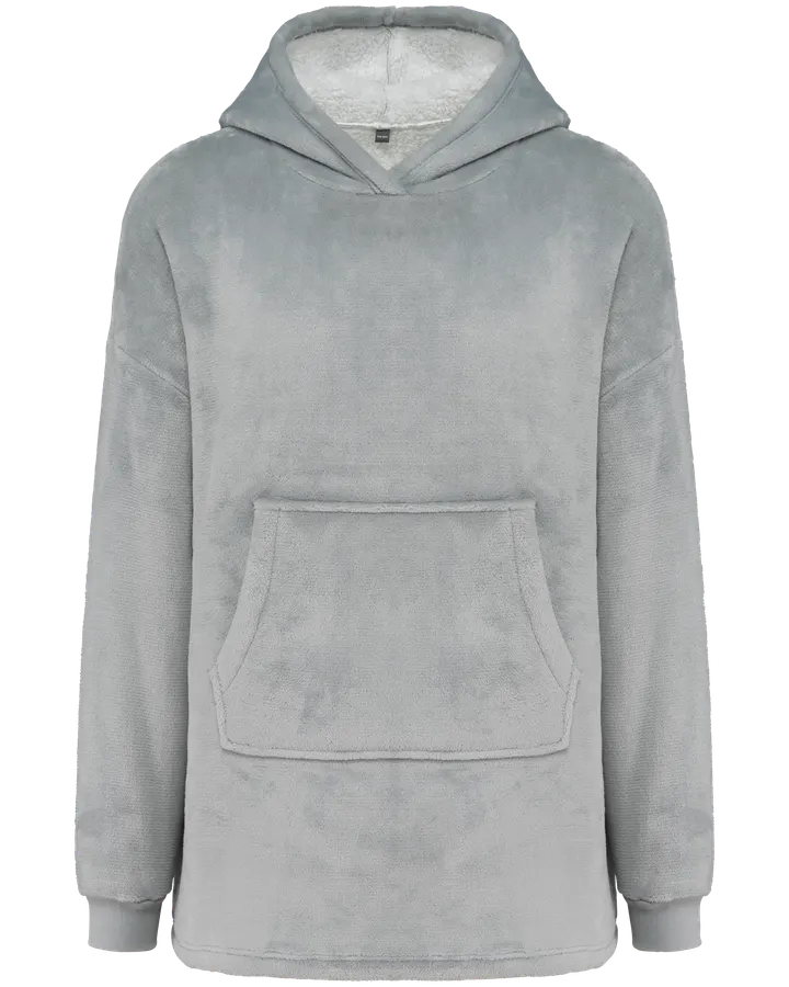 Poncho-Decke Snow Grey