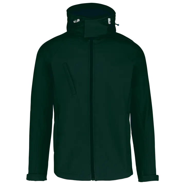 Herren Softshell-Jacke mit Abnehmbare Kapuze Bottle Green