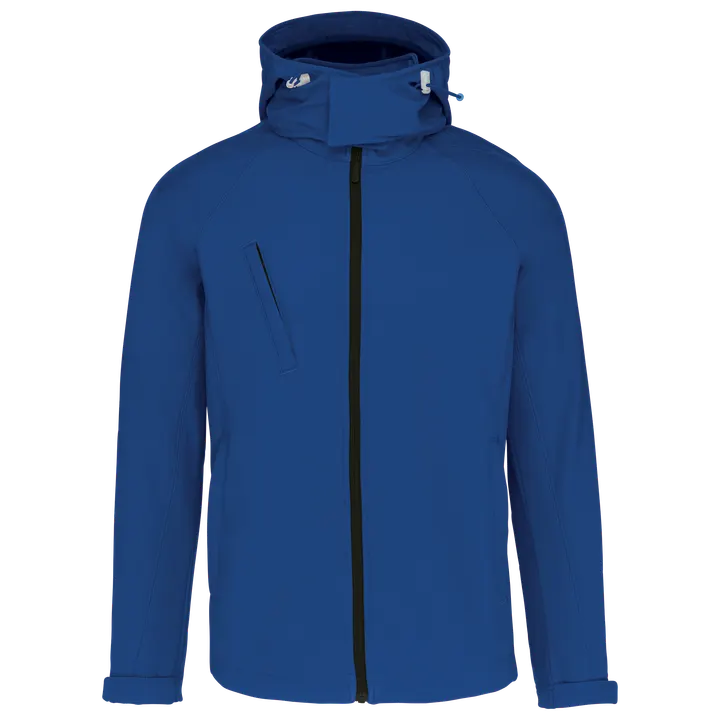 Herren Softshell-Jacke mit Abnehmbare Kapuze Dark Royal Blue