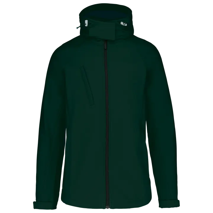 Veste softshell à capuche amovible femme Bottle Green
