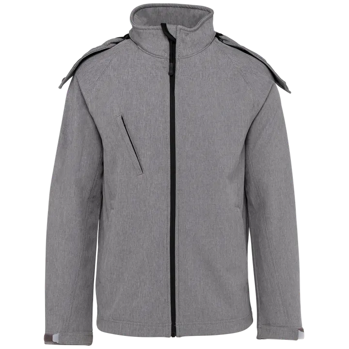 Veste softshell à capuche amovible femme Marl Grey