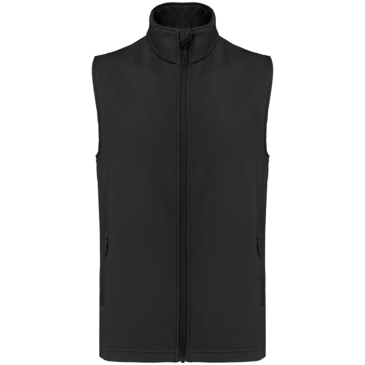Zweilagiger, umweltfreundlicher Unisex-Softshell-Bodywärmer Black