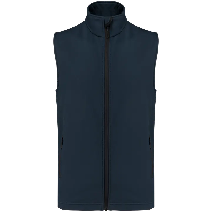 Zweilagiger, umweltfreundlicher Unisex-Softshell-Bodywärmer Navy