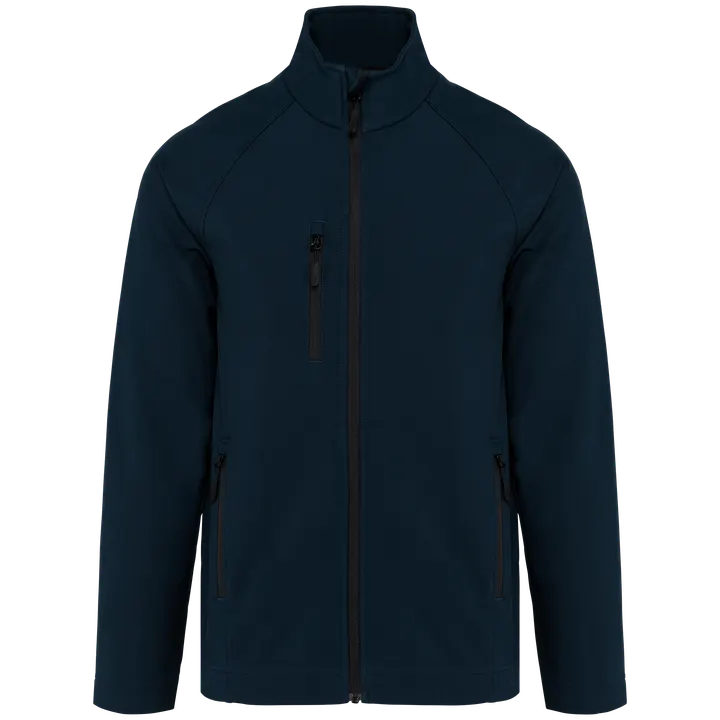 Umweltfreundliche 3-lagige Unisex-Softshell-Jacke Navy