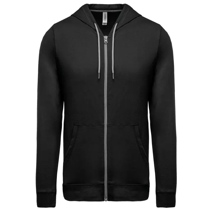 Veste coton légère à capuche Black