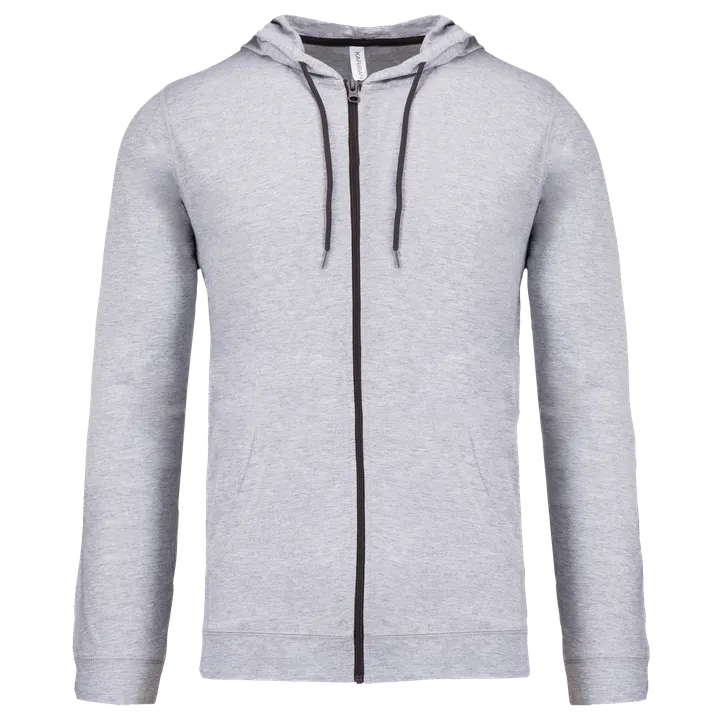 Veste coton légère à capuche Oxford Grey