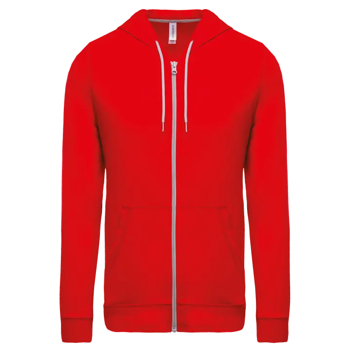 Veste coton légère à capuche Red