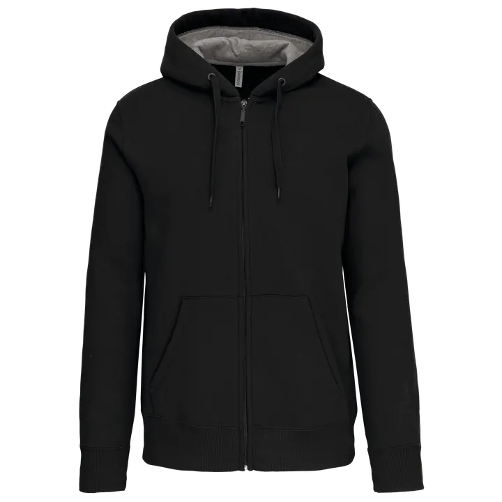 Kapuzensweatshirt mit Reißverschluss Black