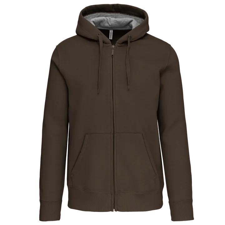 Kapuzensweatshirt mit Reißverschluss Dark Khaki