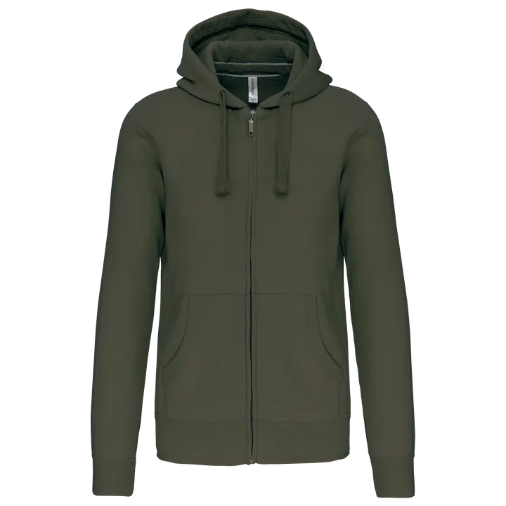 KAPUZENSHIRT MIT REIßVERSCHLUSS Dark Khaki